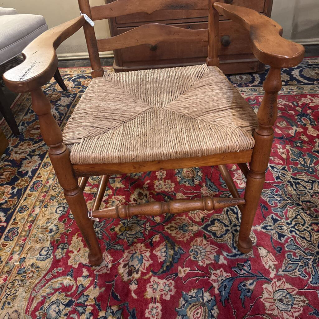 RUSH SEAT ARM CHAIR