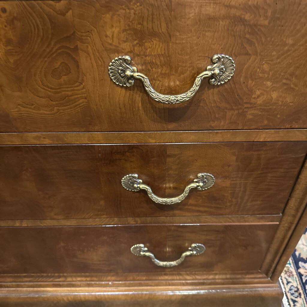 HENDREDON CHARLES X BURLED WALNUT ARMOIRE