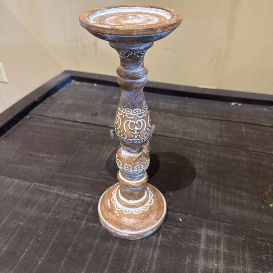 WOODEN CANDLE HOLDER