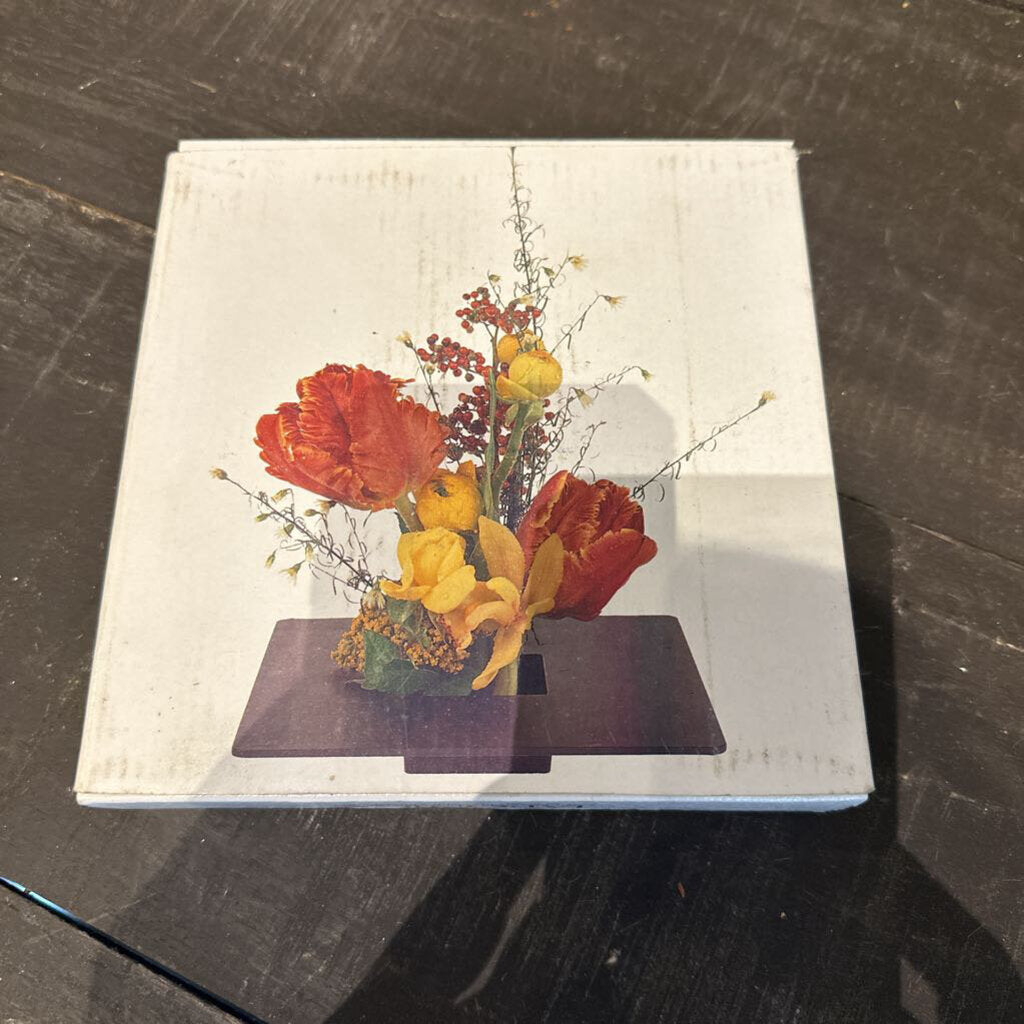 METAL FLOWER FROG IN ORIGINAL PACKAGE