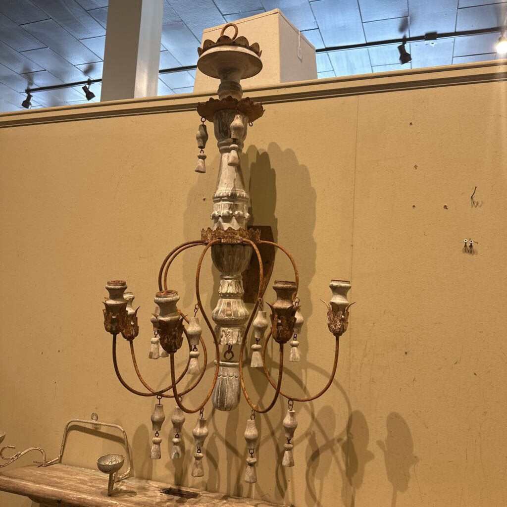 METAL AND WOOD WALL SCONCES
