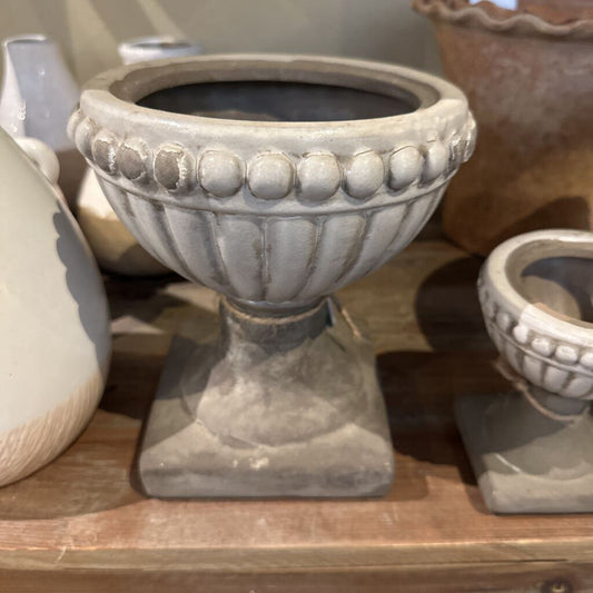 BEADED PEDESTAL URN