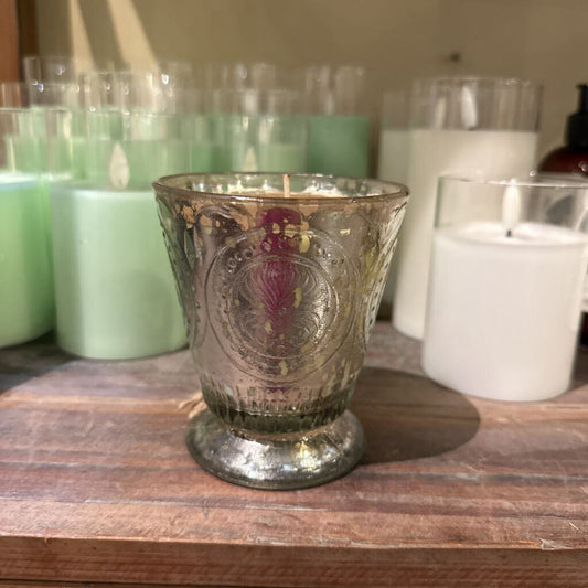 HIMALAYAN CANDLE IN MECURY GLASS
