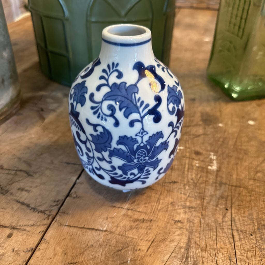 HAND STAMPED STONEWARE VASE