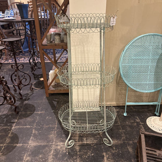 THREE TIER WIRE FLOOR SHELF