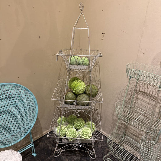 VICTORIAN THREE TIER METAL SHELF
