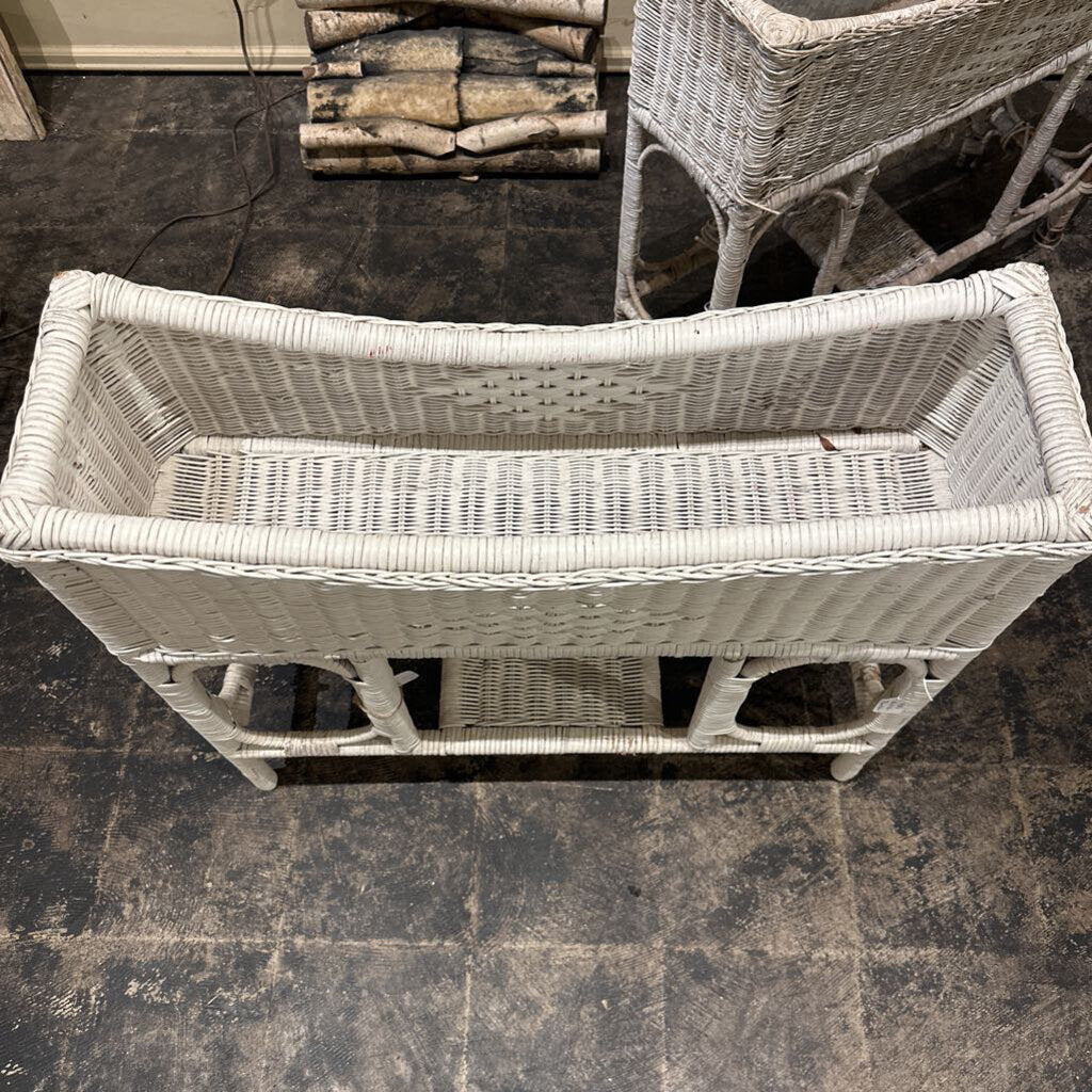 WICKER PLANTER WITH WICKER BOTTOM- 1950'S