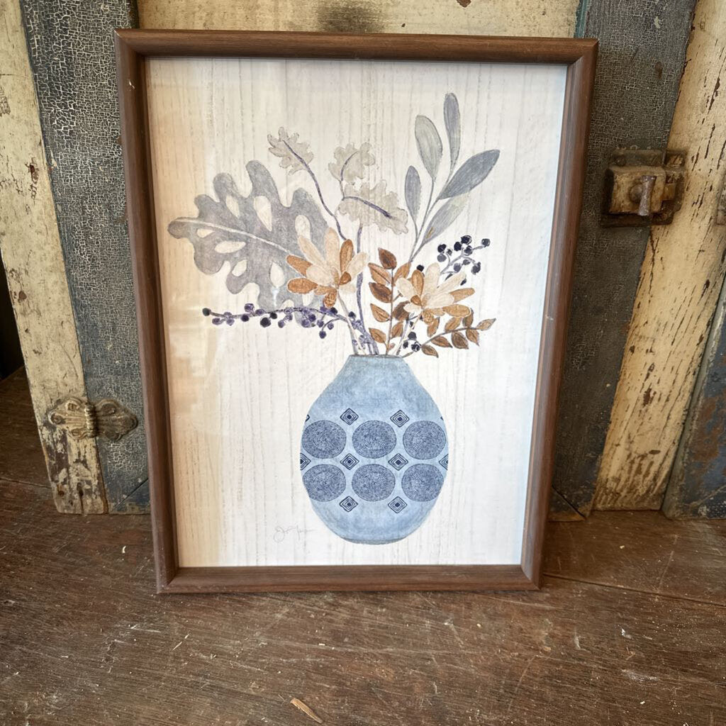 FRAMED BLUE VASE PRINT
