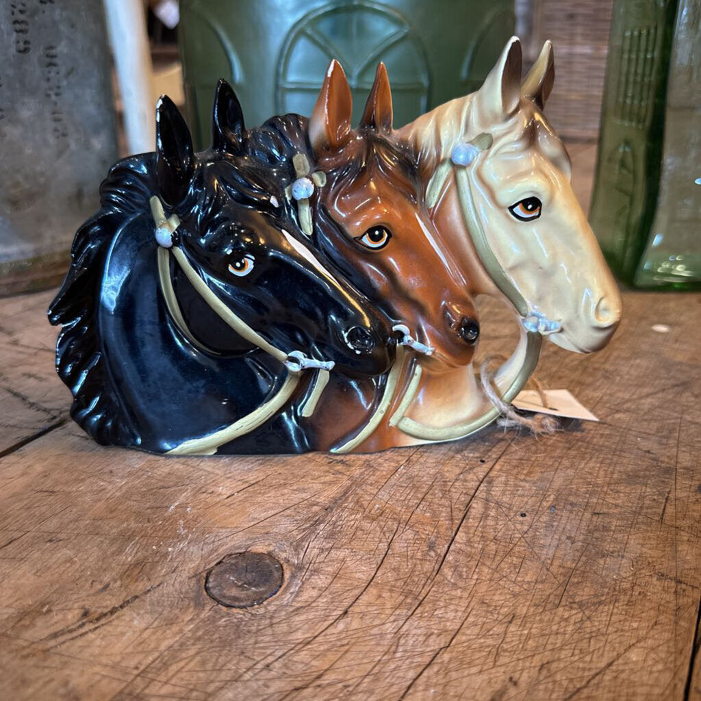 HORSE HEAD CERAMIC WALL PLANTER