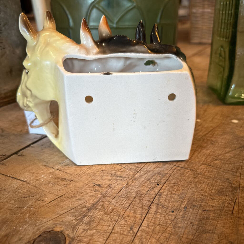 HORSE HEAD CERAMIC WALL PLANTER