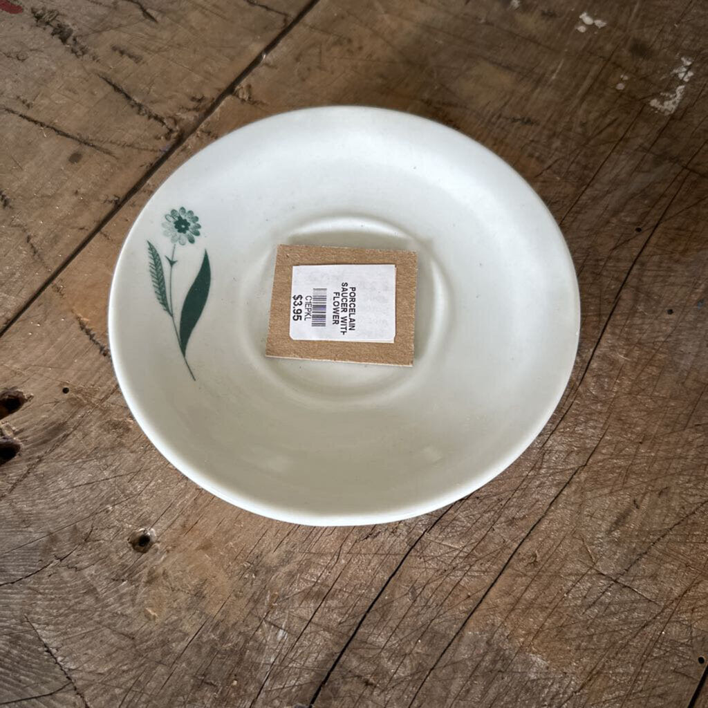 PORCELAIN SAUCER WITH FLOWER