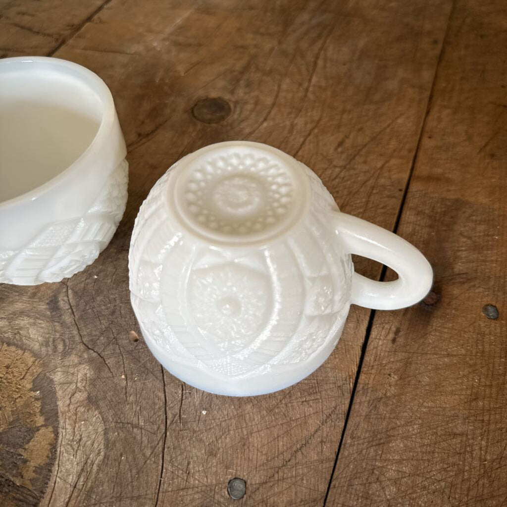 MILK GLASS TEA CUPS