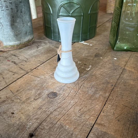 RANDALL "BEEHIVE" MILK GLASS BUD VASE