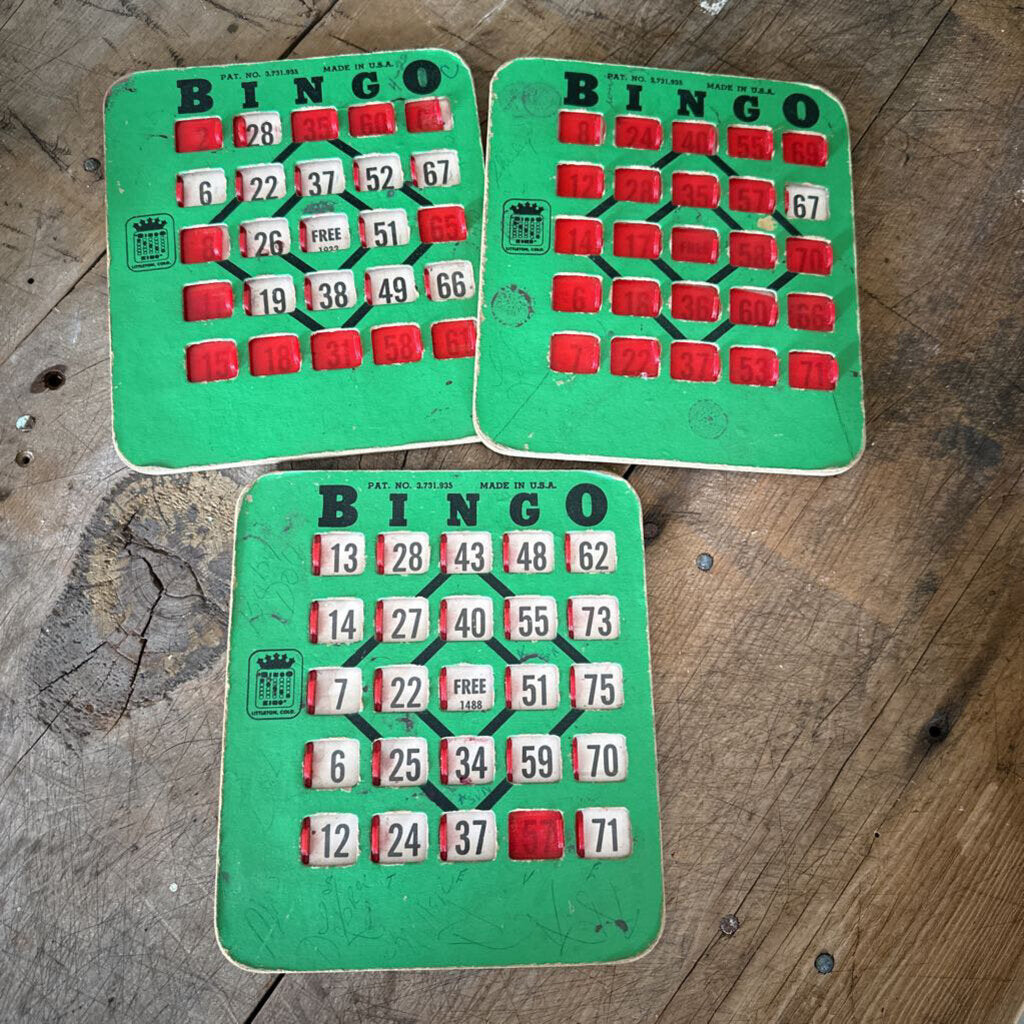 CARDBOARD BINGO CARDS