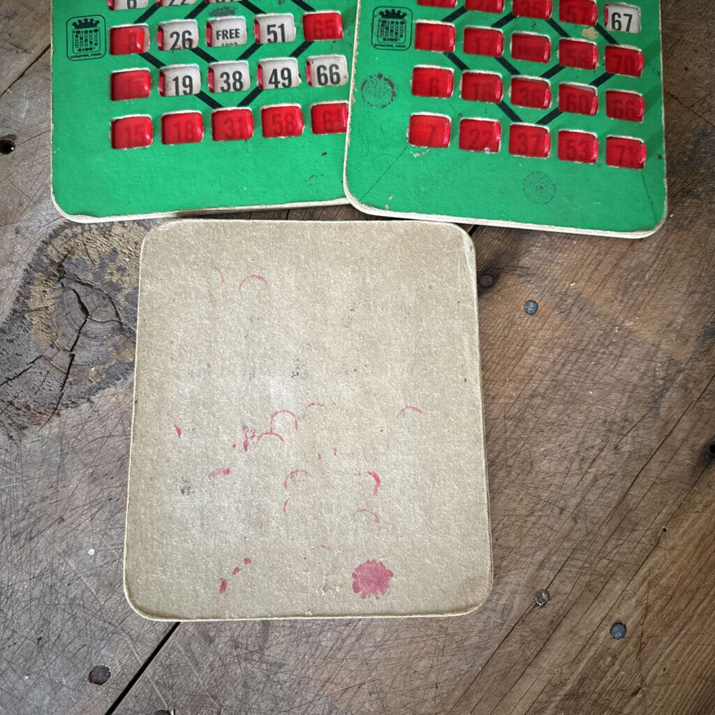 CARDBOARD BINGO CARDS