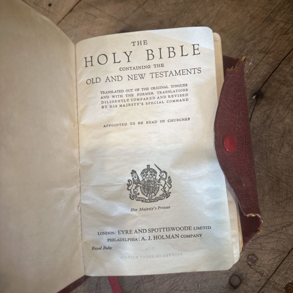 CALFSKIN COVER POCKET BIBLE FROM GREAT BRITIAN