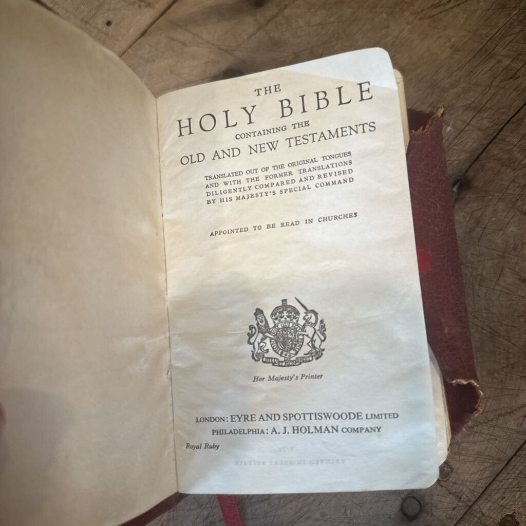 CALFSKIN COVER POCKET BIBLE FROM GREAT BRITIAN