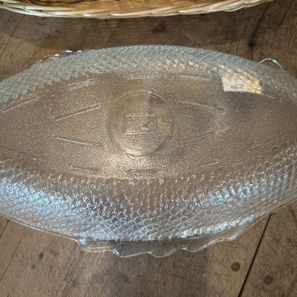 GLASBAKE FISH PLATTER WITH BASKET