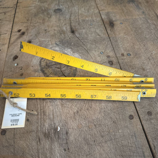 FOLDING WOODEN TAPE MEASURE