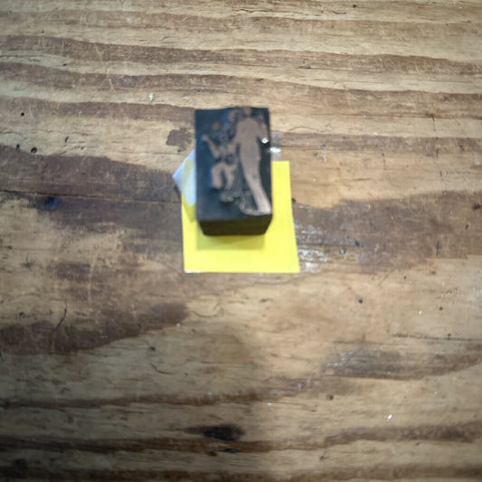 PRINTING BLOCK WITH DANCING COUPLE