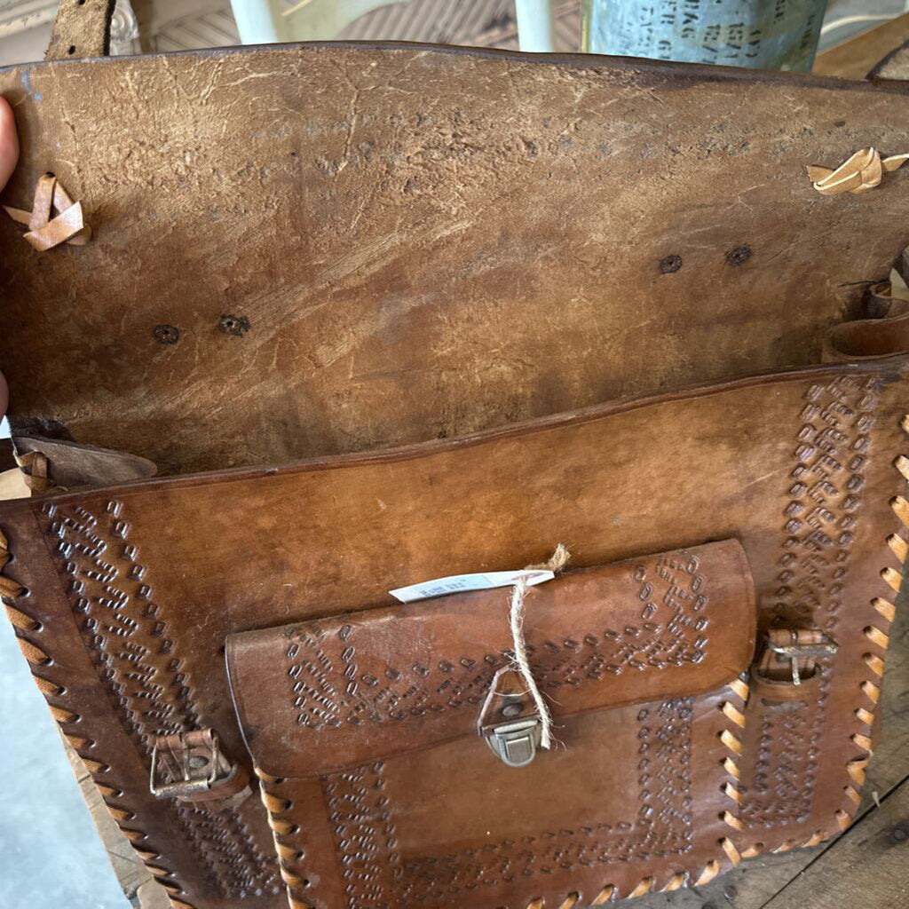 GENUINE LEATHER SATCHEL