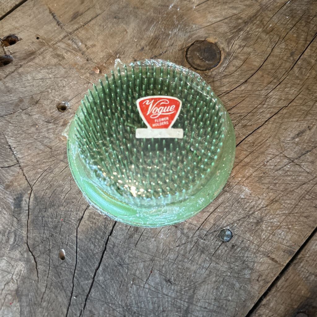 METAL FLOWER FROG IN ORIGINAL PACKAGE