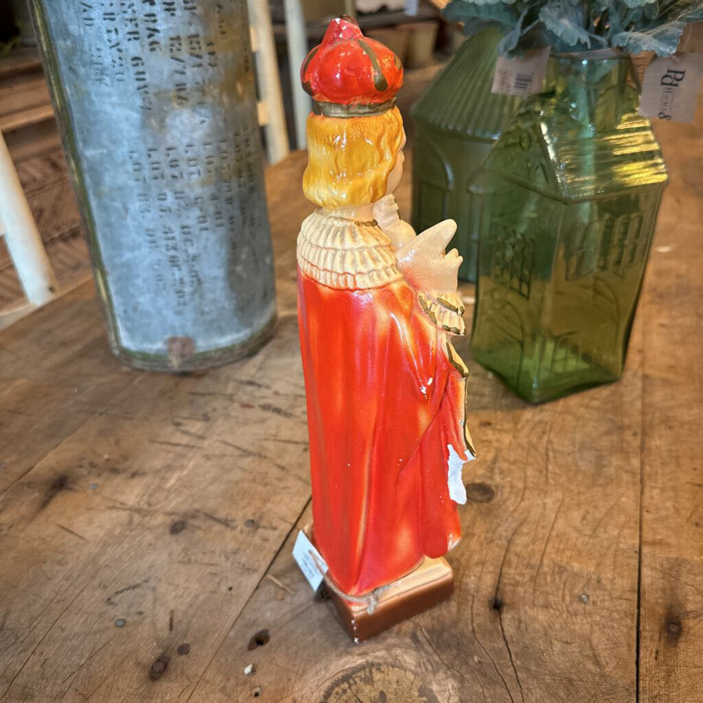 CHALKWARE STATUE OF RELIGIOUS FIGURE