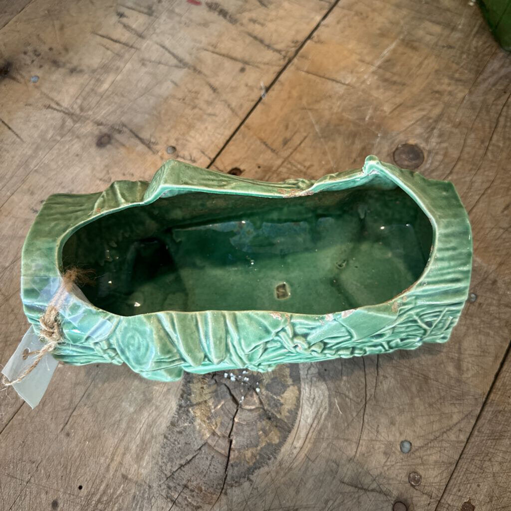 CERAMIC LOG PLANTER
