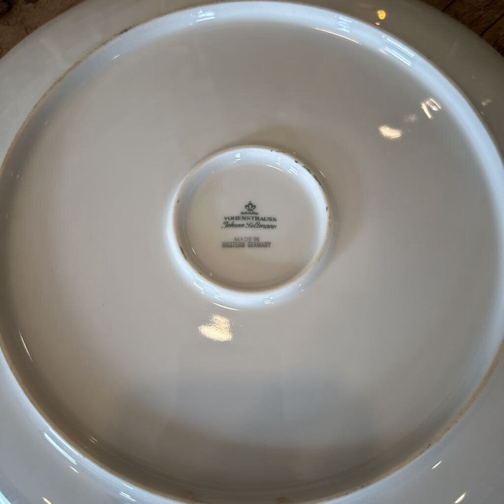 HAND PAINTED FLORAL PLATE FROM WESTERN GERMANY