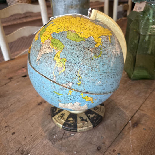 METAL GLOBE ON STAND