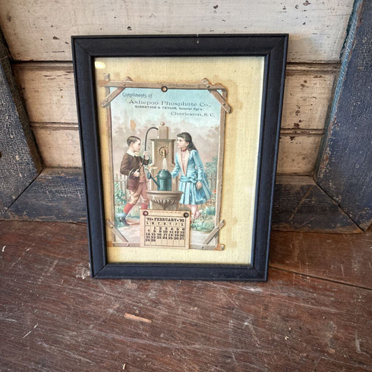 FRAMED ASHEPOO PHOSPHATE CO. ADVERTISEMENT