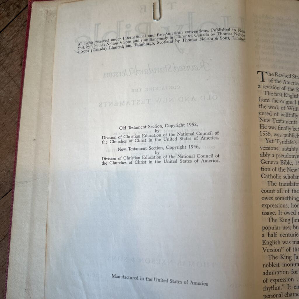 REVISED STANDARD VERSION HOLY BIBLE
