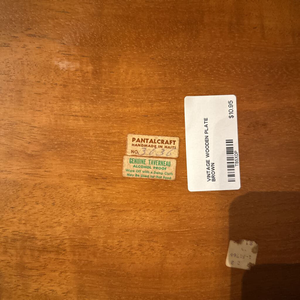 VINTAGE WOODEN PLATE