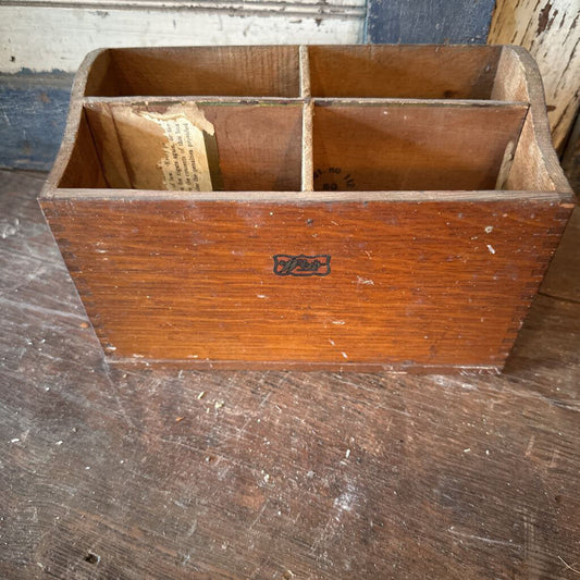 MAIL SORTER MADE FROM CIGAR BOXES