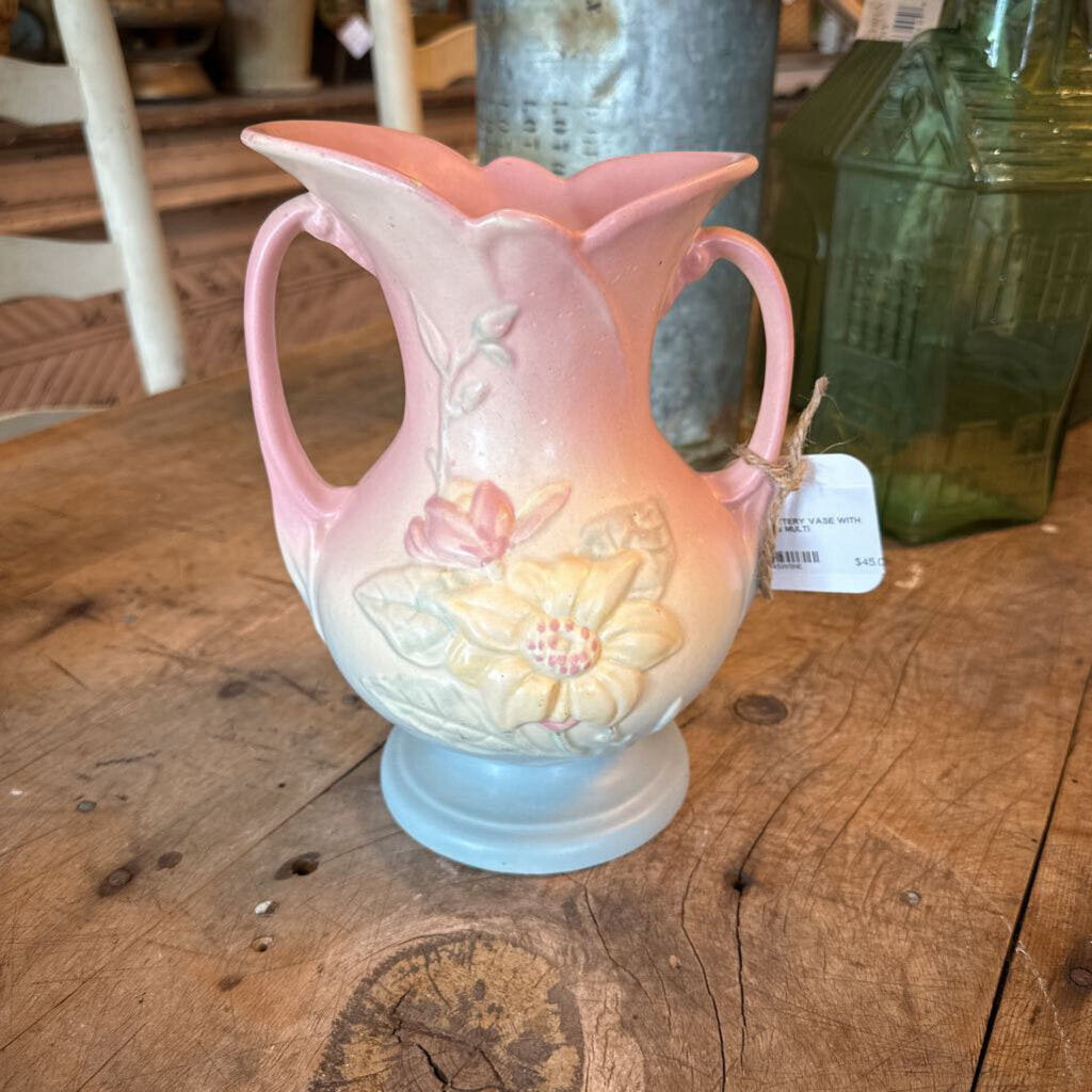 HULL POTTERY VASE WITH HANDLES