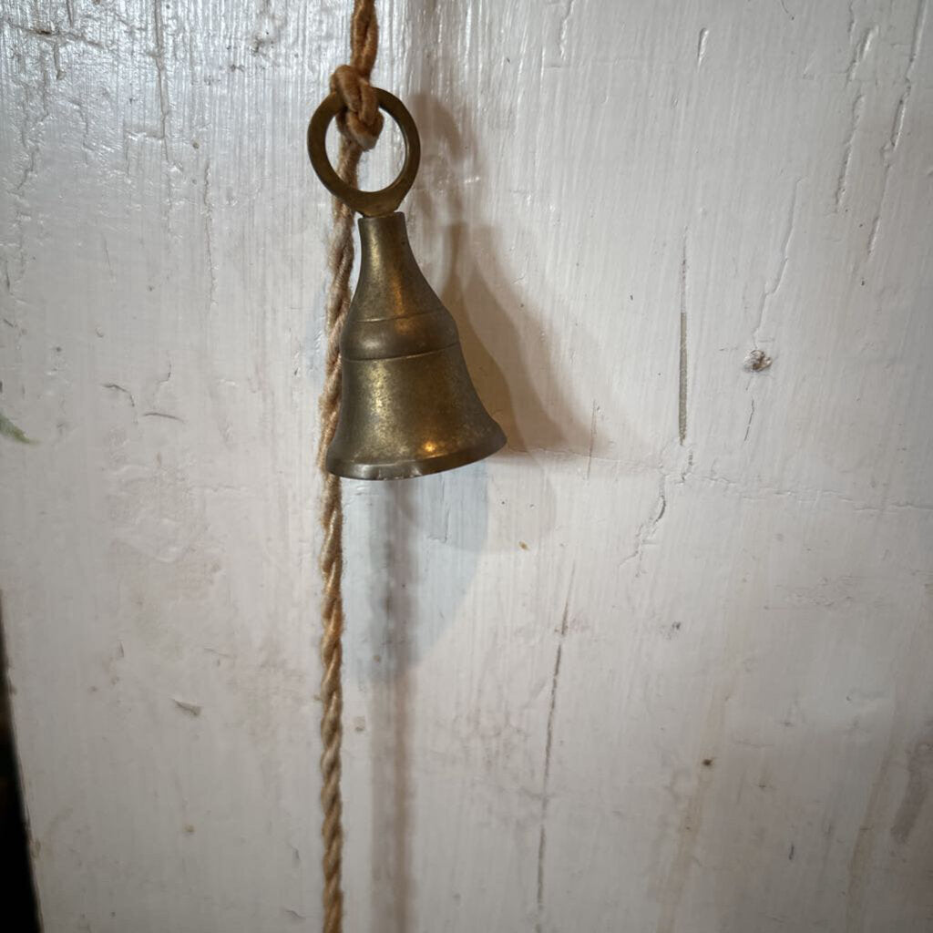 BRASS BELLS ON JUTE