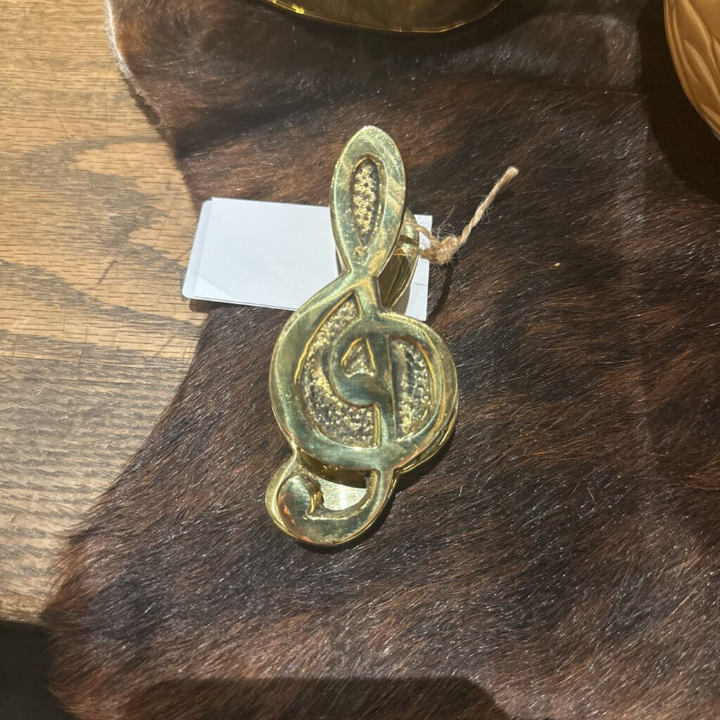 BRASS TREBLE CLEFT CLIP