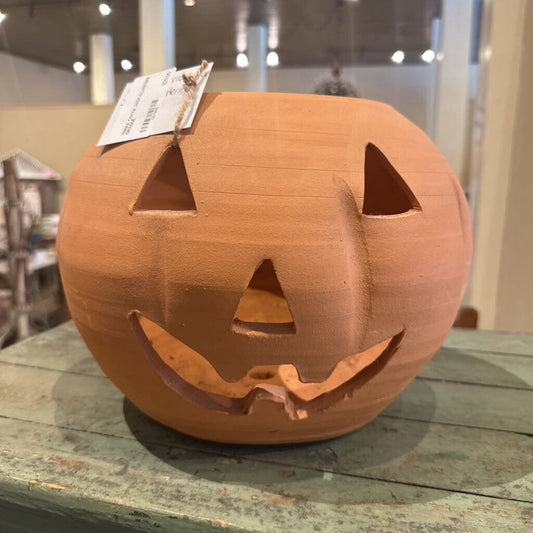 TERRA COTTA JACK-O-LANTERN
