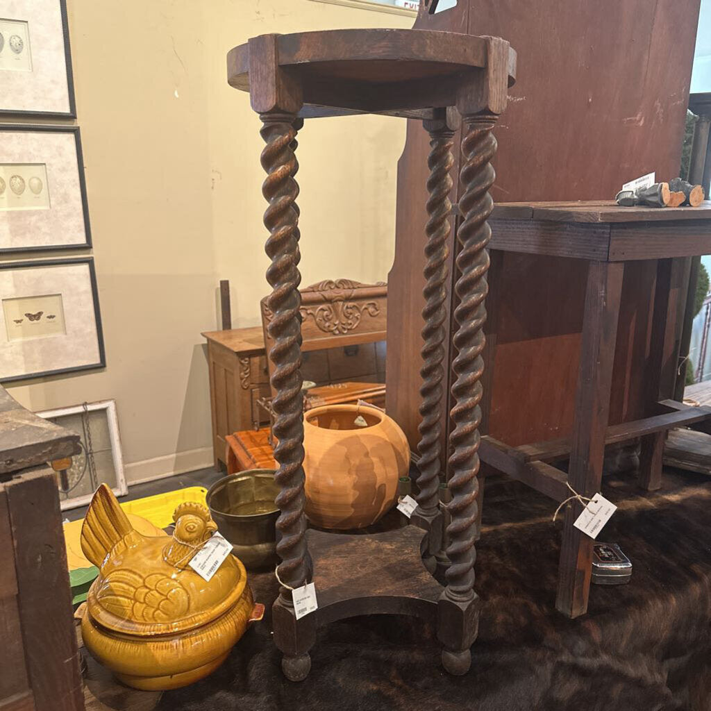 HAND CARVED END TABLE