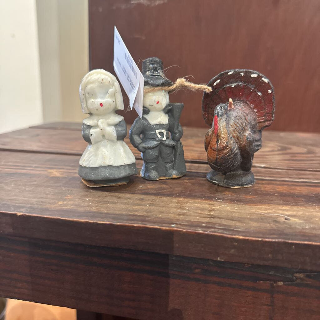 PILGRIM AND TURKEY GURLEY CANDLE SET