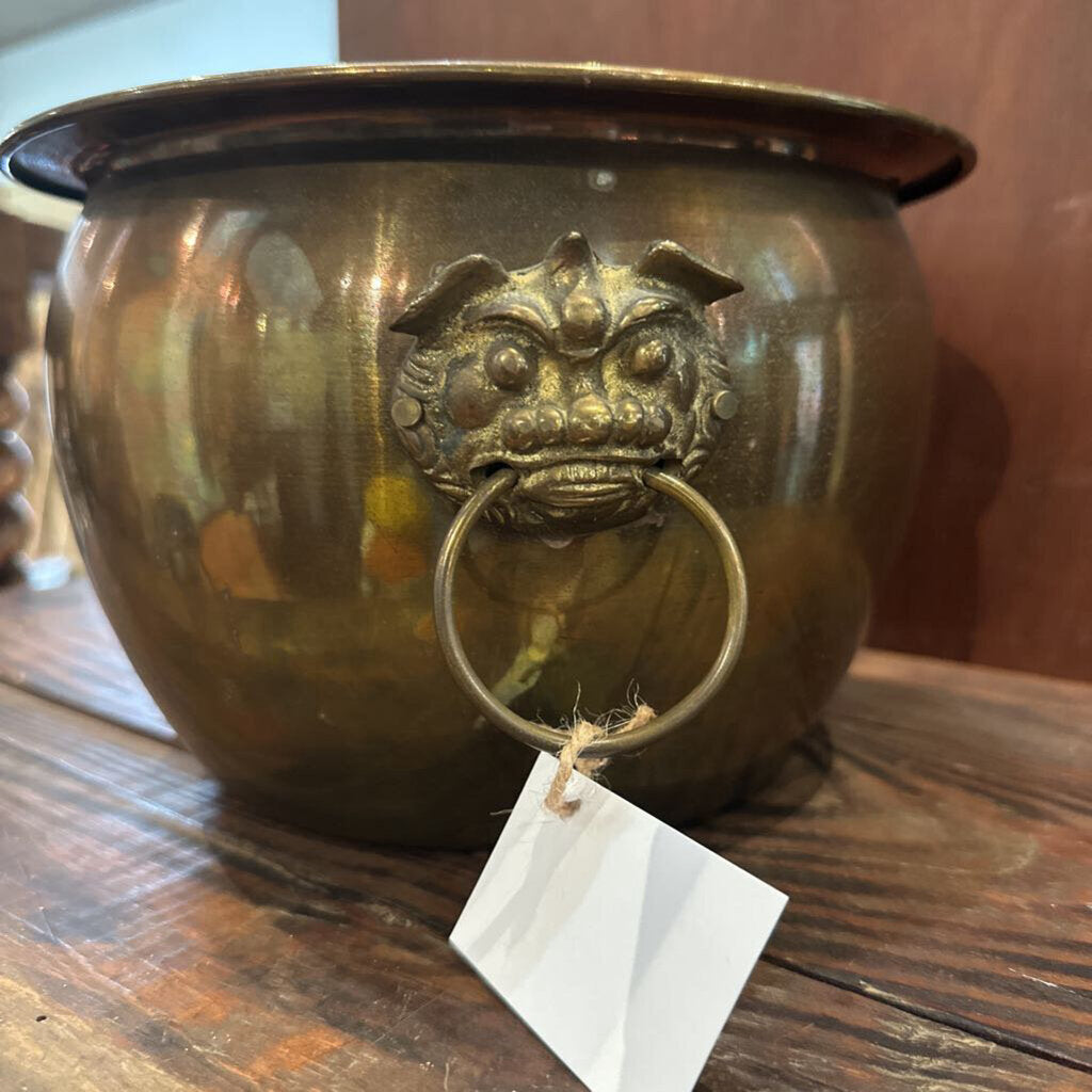 BRASS POT WITH HANDLES