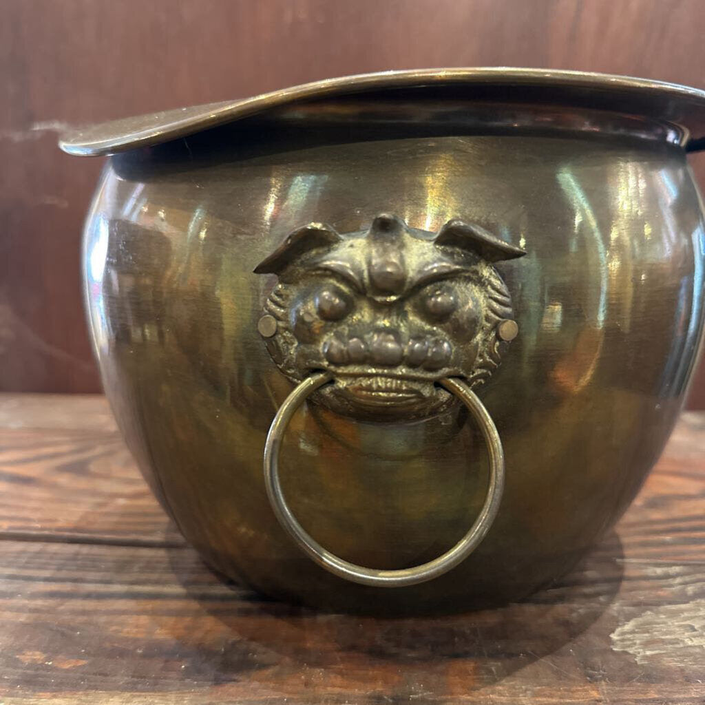 BRASS POT WITH HANDLES