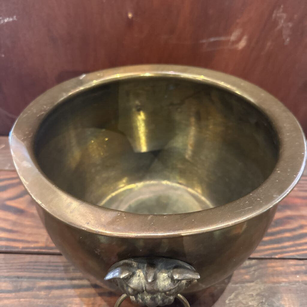 BRASS POT WITH HANDLES