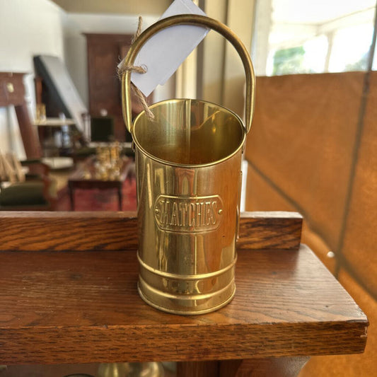 BRASS MATCH HOLDER WITH BUILT IN STRIKE PAD