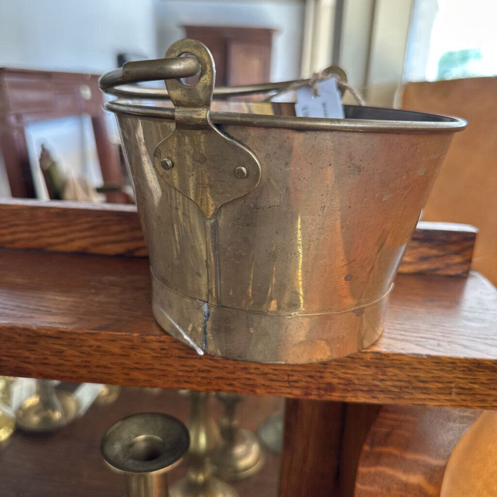 BRASS PAIL WITH HANDLE