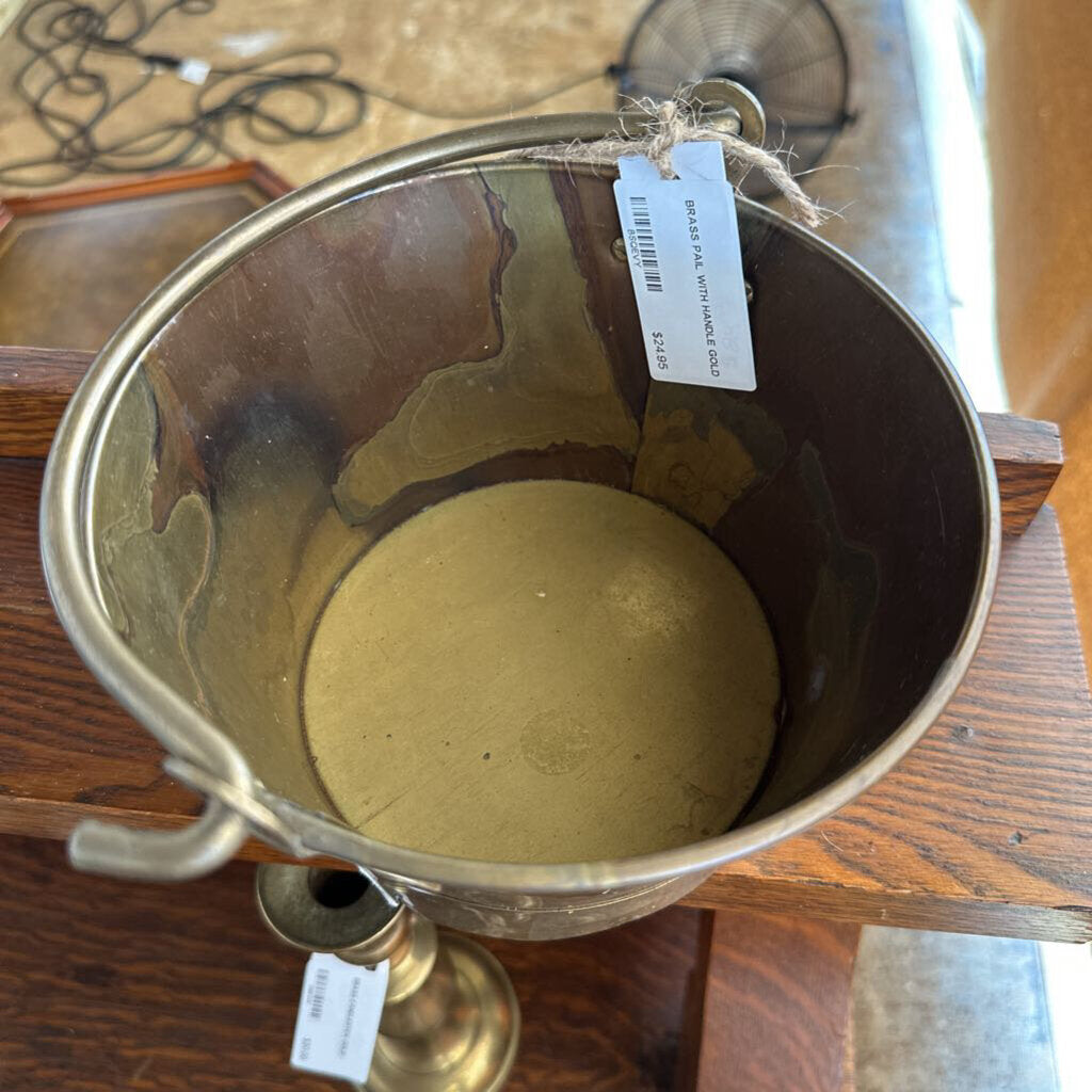 BRASS PAIL WITH HANDLE