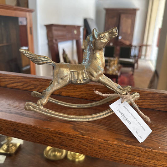 BRASS ROCKING HORSE