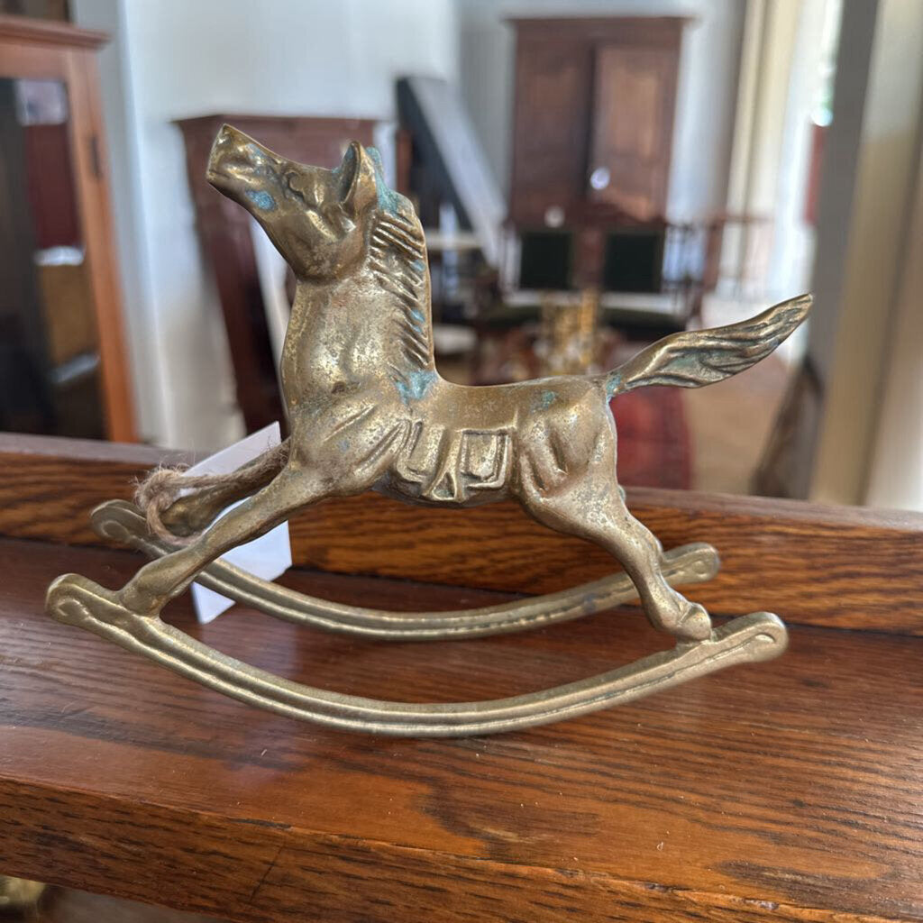 BRASS ROCKING HORSE