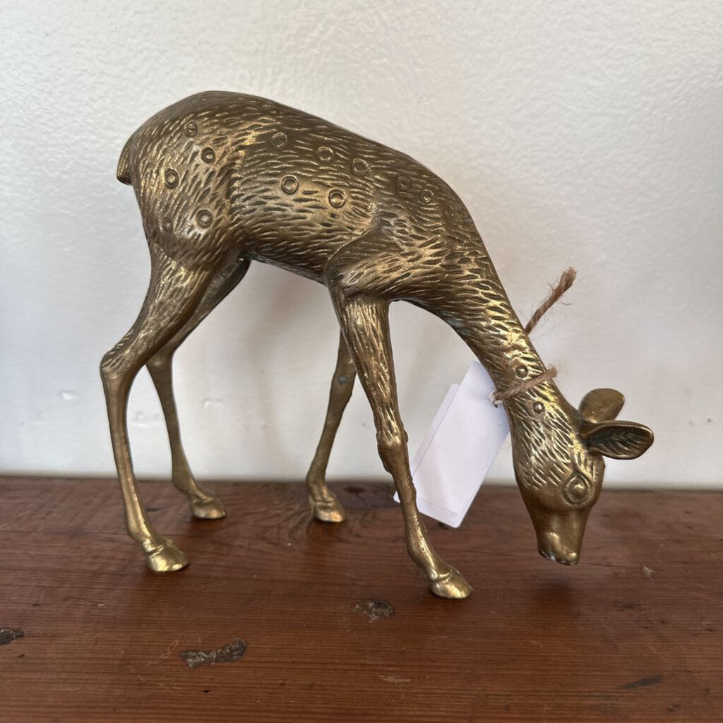 GRAZING BRASS DEER