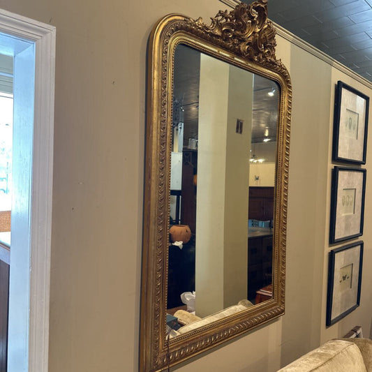 LOUIS XV OR XVI GILT MIRROR